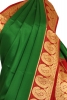 Traditional Contrast Pure Mysore Crepe Silk Saree